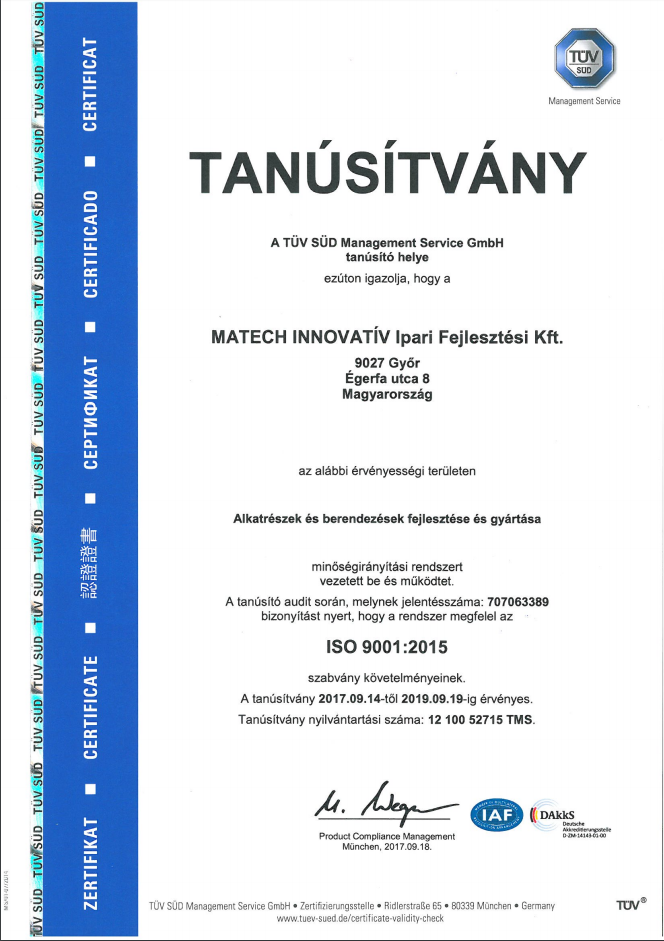 ISO 9001:2015 MAGYAR